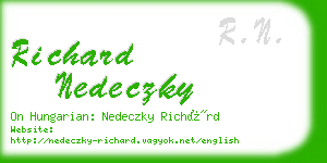 richard nedeczky business card